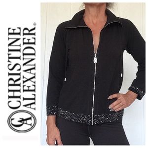 CHRISTINE ALEXANDER ZIP FRONT SWAROVSKI CRYSTAL TOP SMALL